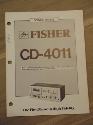 Fisher CD-4011 Service Manual Stereo Cassette Tape Deck-image