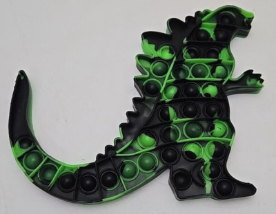 GODZILLA Popit Fidget Toy RARE GREEN & BLACK Push Bubble Sensory Stress Relief-image