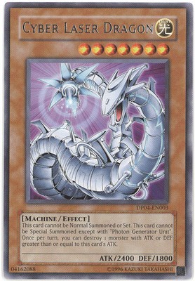 Yu-Gi-Oh Card - DP04-EN003 - CYBER LASER DRAGON (rare) - NM/Mint-image