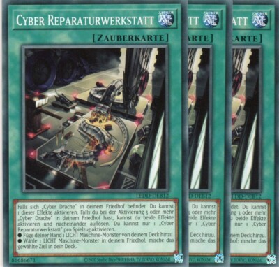 yugioh 3x cyber repair shop LEDD-DEB12 COMMON 2 EDITION GERMAN-image