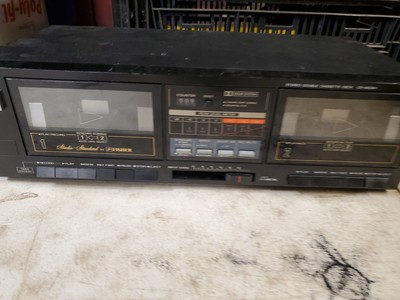 Studio Standard By Fisher CR-W34H Stereo Double Cassette Deck Player In Black-image