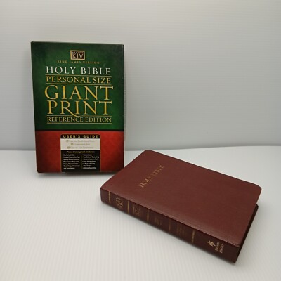 KJV Holy Bible Personal Size Giant Print Reference Edition Bonded Leather-image