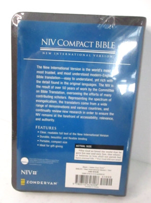Zondervan NIV Compact Bible Black Italian Duo-Tone-image