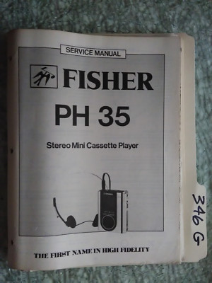 Fisher ph 35 service manual original repair book portable stereo tape player -image