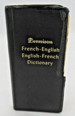 Vest Pocket French-English Dictionary 1959 Vintage Dennison FREE SHIPPING-image
