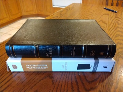 King James Version KJV Bible with APOCRYPHA  Genuine Leather reference-image