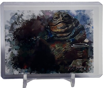 Jabba Limited Edition Art Card No. 6 #35/50 Auto Signed by Edward Vela W/Top-image