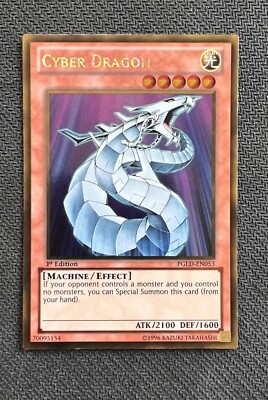 Yugioh Cyber Dragon 1st Edition Gold Ultra Rare PGLD-EN053 LP/NM-image