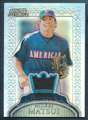2005 BOWMAN STERLING #BS-HM HIDEKI MATSUI REFRACTOR JERSEY GODZILLA YANKEES /199-image