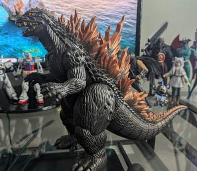 Marusan 350 Godzilla 1999 2000 Sofubi Soft Vinyl Brown With Header Card-image