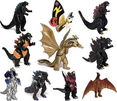 TwCare Set of 10 Godzilla Toys, Movable Joint Action Figures, King The... -image