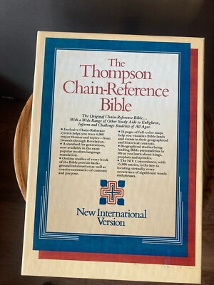 Thompson Chain-Reference Bible-NIV (11th Printing; 1986) Burgundy Bonded Leather-image