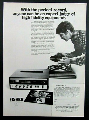 1972 FISHER STEREO Equipment Fisher Fidelity Standard Record Album Magazine Ad-image