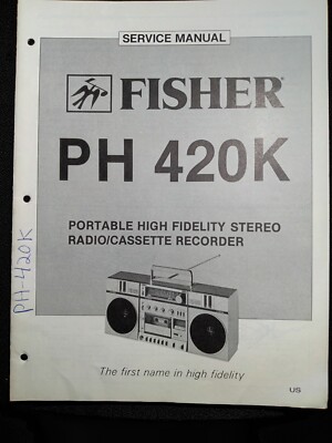 Fisher PH-420K Service Manual Portable Stereo/Radio/Cassette Recorder Original-image