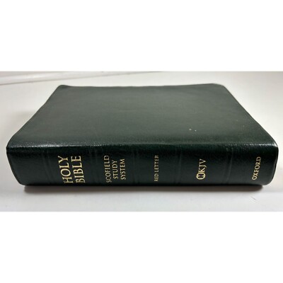 Scofield Study Bible NKJV Oxford University Press Leather Bound Red Letter 2002-image