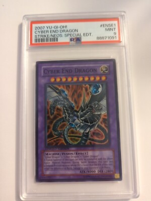 YuGiOh! Cyber End Dragon (STON-ENSE1) Limited Edition - Super Rare - PSA 9-image