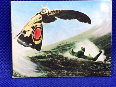 Godzilla Mothra  Mini menko card 2.5 in No.094 TOHO 1970's Japanese rare F/S-image