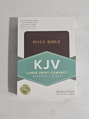 KJV  Large Print COMPACT Edition, Premium Bonded Brown Leather -image