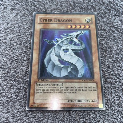 YUGIOH CYBER DRAGON SUPER RARE CRV-EN015 1ST EDITION played-image