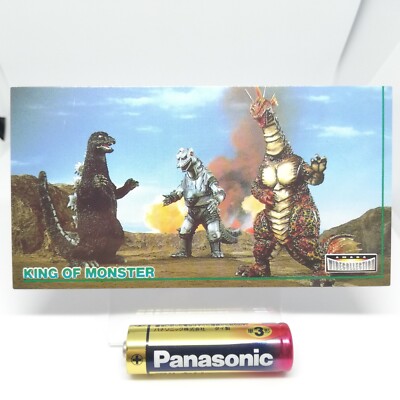 No.60 Godzilla Card WIDE COLLECTION King of MONSTER TOHO Movie AMADA 1996 Japan -image