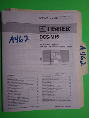 Fisher dcs-m15 service manual original repair book stereo tuner radio system-image