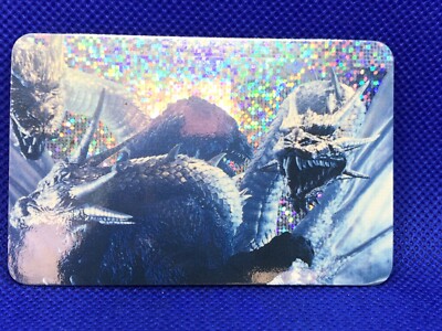 Godzilla vs King Gi dorah  Monster HOLO Prisim Meiji card  1993 Japanese-image