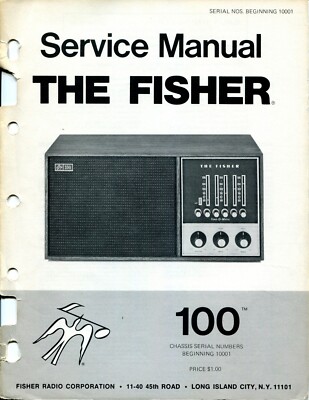 Vintage Fisher Service Manual FM/AM Tuner Model 100-image