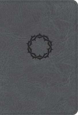 NASB Large Print Compact Reference Bible, Charcoal Leathertouch: New-image