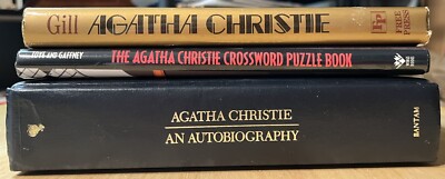 Lot of 3 Agatha Christie: Autobiography~Crossword Puzzles~Woman & Her Mysteries-image