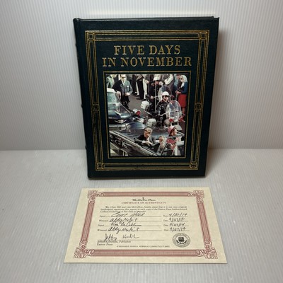 Five Days In November (Easton Press Leather Signed 1st) CLINT HILL ~ JFK KENNEDY-image