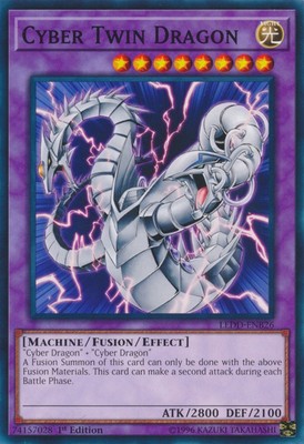 1x (LP) Cyber Twin Dragon - LEDD-ENB26 - Common - 1st Edition  YuGiOh-image