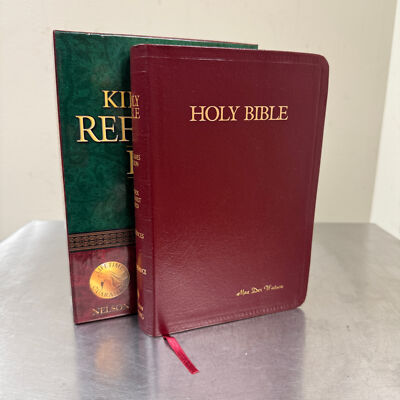 HOLY BIBLE King James Version Burgundy Bonded Leather Reference NELSON 2005BG-image