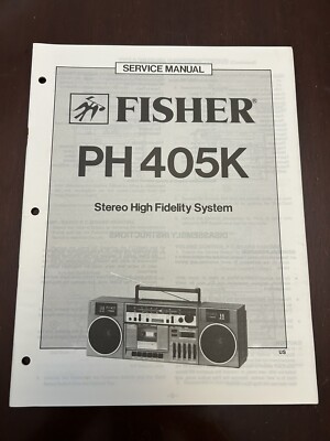 Fisher PH 405K Stereo System Boombox Service Manual Vintage OEM Diagrams-image