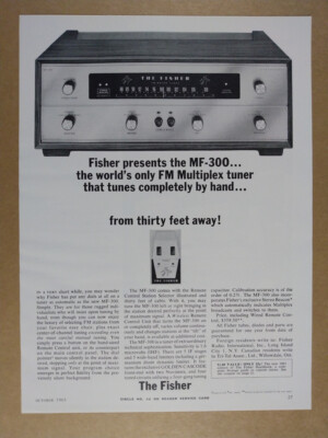 1963 Fisher MF-300 FM Tuner vintage print Ad-image