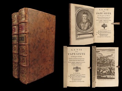 1758 Life of Pope Sixtus V Gregorio Leti Counter Reformation ROME Vatican 2v-image