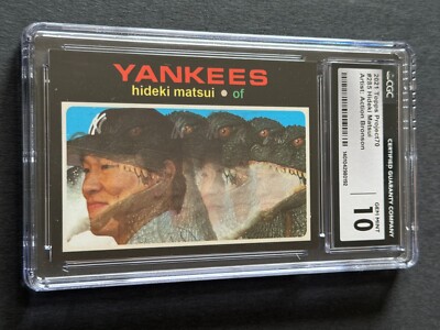 2021 Topps Project 70 Hideki Matsui #285 Action Bronson GODZILLA Yankees CGC 10-image