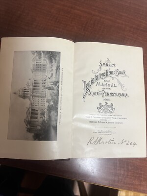 SMULL'S LEGISLATIVE HAND BOOK 1905 Cochran * Very Good Condition * Leather-image