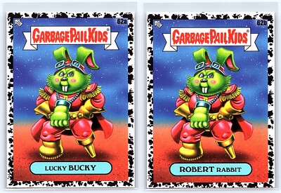 Bucky O'Hare Lucky Rabbit Garbage Pail Kids GPK Game Spoof BLACK SP 2-Card Set-image