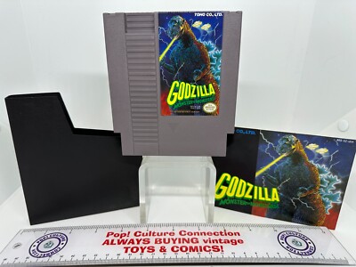 1989 Nintendo NES Toho Godzilla Monster Of Monsters Game With Manual Inv-0742-image
