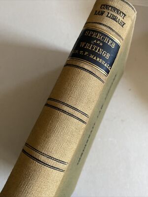 Speeches and writtings of HON. Thomas F. Marshall 1858  Virginia Book Slavery-image