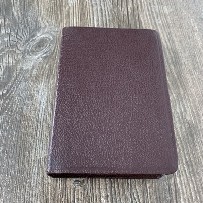 Holman KJV Burgundy Leather Large Print Compact Bible WOC in Red Letter-image