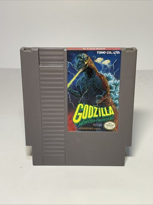 Godzilla Nintendo NES Cart only Authentic Tested Read Tested-image