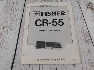 FISHER CR-55 Stereo Cassette Deck SERVICE MANUAL w/wiring diagram-image