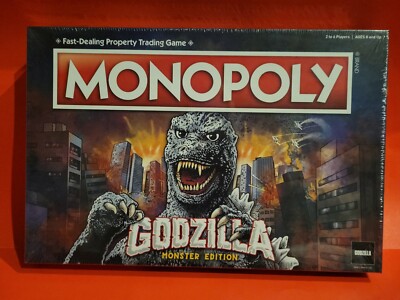 NEW Monopoly Godzilla Monster Edition Board Game USAopoly Godzilla 2020-image