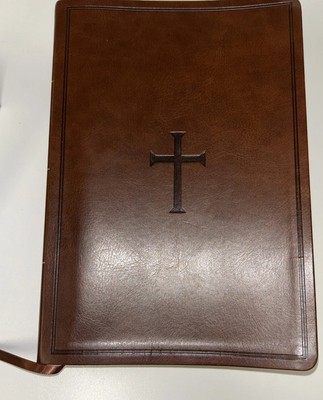 KJV Holy Bible/Super Giant Print Reference Bible/Words of Christ in red/Brow...-image