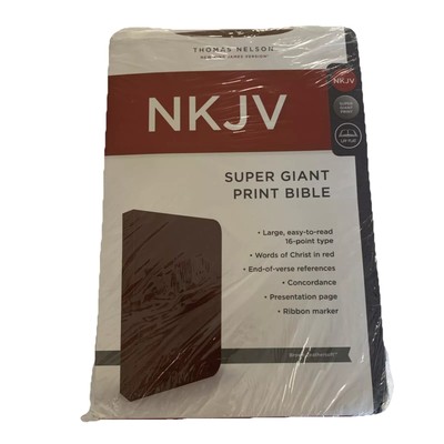 Super Giant Print Bible NKJV Imitation Leather Largest Print 16 point-image