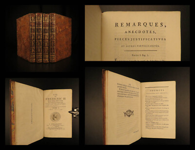 1788 Life of Frederick II of Prussia Germany WARS Austria Politics 4v Laveaux-image