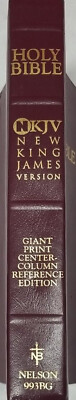 NKJV Giant Print Center Column Reference Edition Leather Nelson 993BG-image