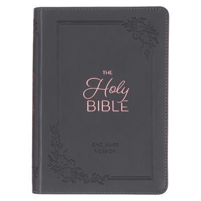 KJV Holy Bible, Compact Large Print Faux Leather Red Letter Edition Ribbon-image