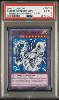 Yu-Gi-Oh! TCG Cyber Twin Dragon Cyber Dragon Revolution SDCR-EN037 PSA 6-image
